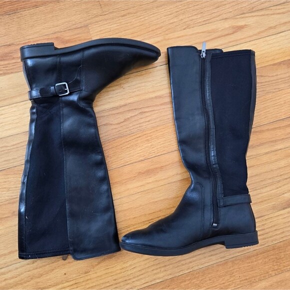Ecco tall boots woman's size 6 Black Winter - Picture 2 of 12